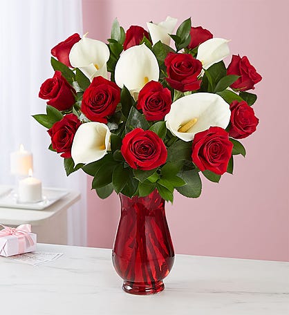 Red Rose & Calla Lily Bouquet